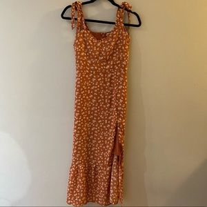 Abercrombie & Fitch tie-strap floral midi dress